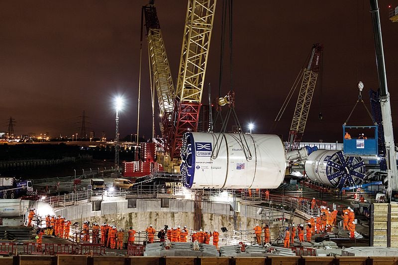 Launch shaft for the Crossrail project in London, Great Britain, EPB Shield, Ø 7,080mm