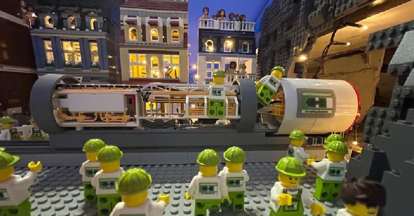 On today's World Lego Day, discover our Herrenknecht Lego team piloting a tunnel boring machine. We wish the hard workers good luck and a successful breakthrough. 